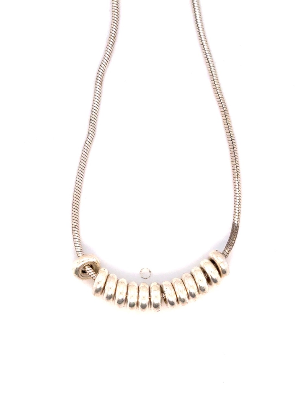 Silpada Sterling Silver Beaded Hoop Necklace‎